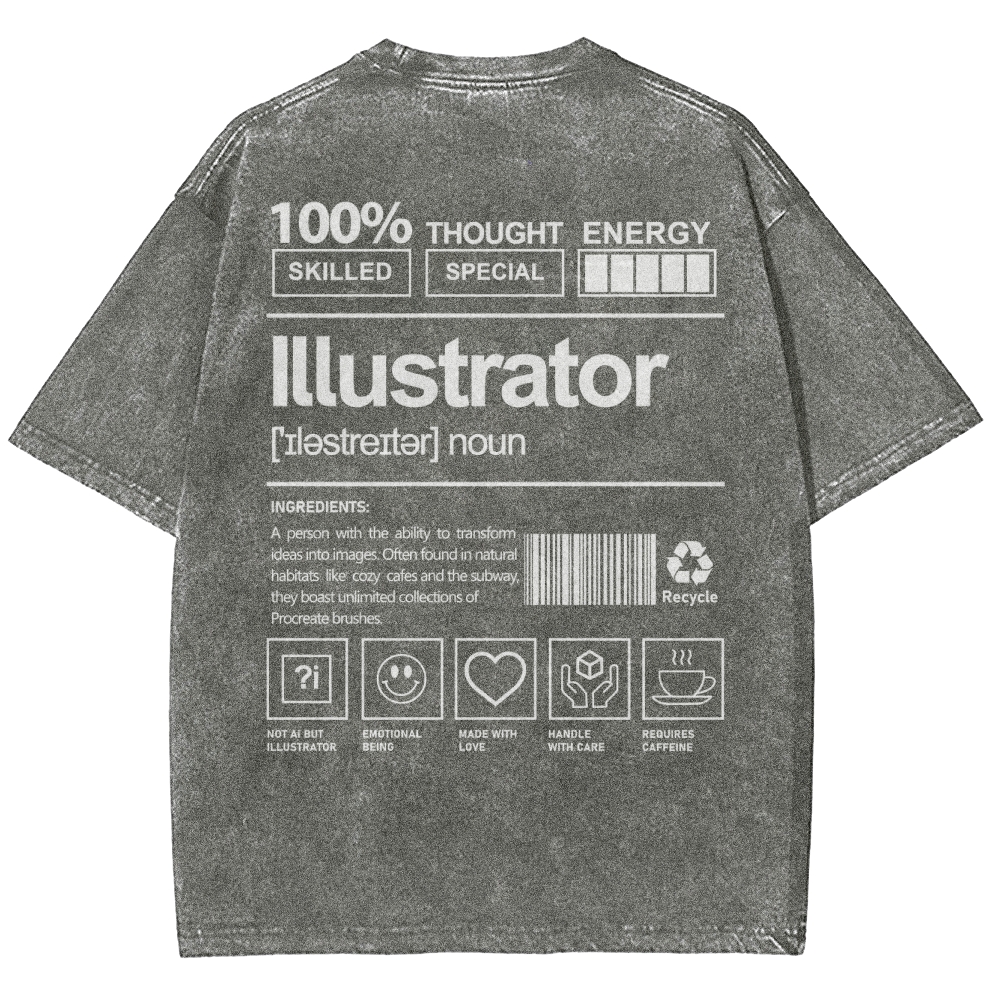 Illustrator Unisex Fit Washed T-Shirt