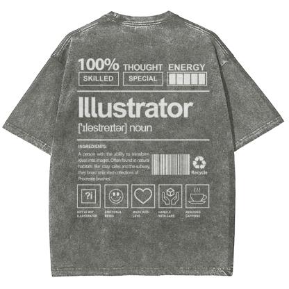 Illustrator Unisex Fit Washed T-Shirt