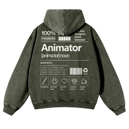 Animator Casual Washed Hoodie