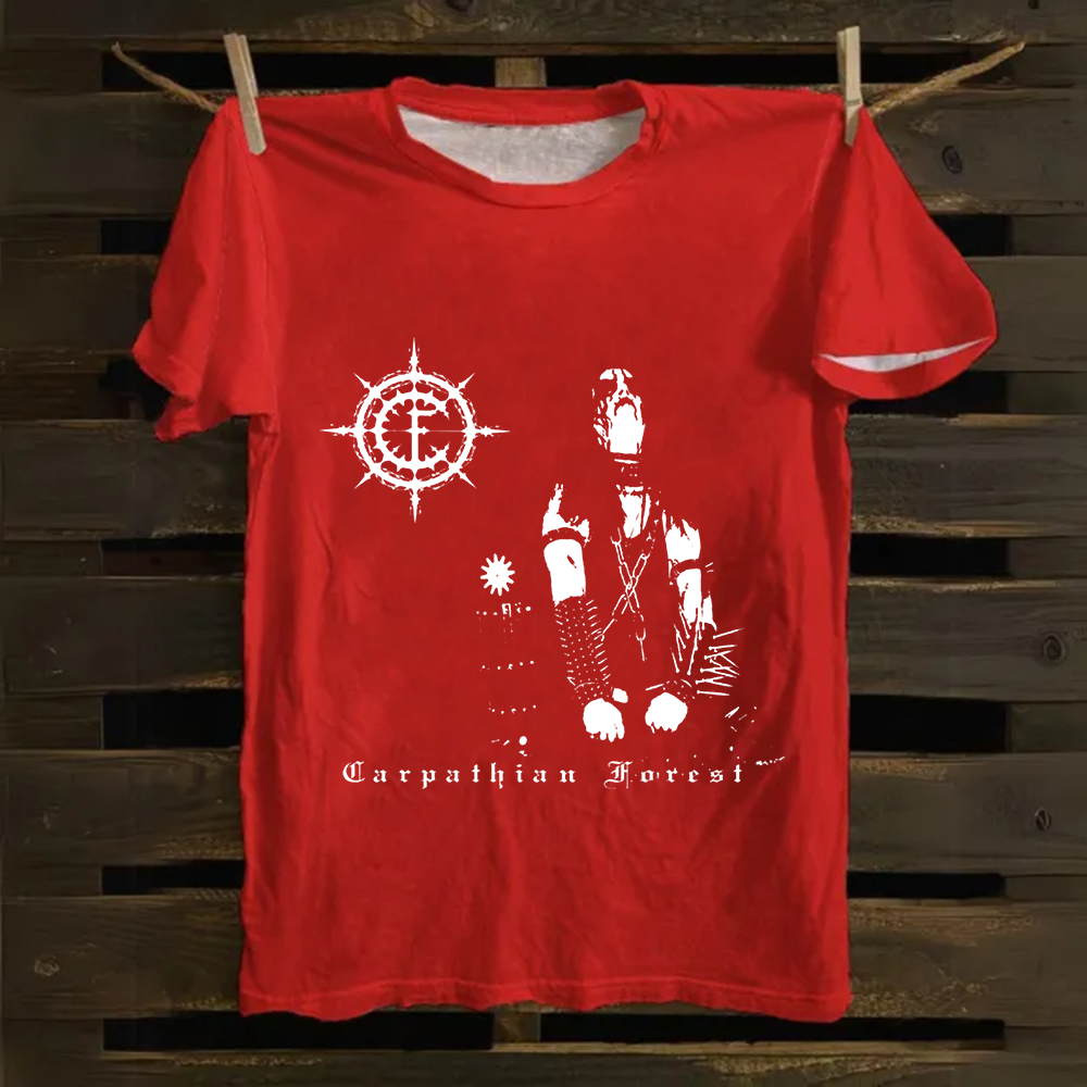 Unisex Vintage Carpathian Forest Band Cotton T-Shirt
