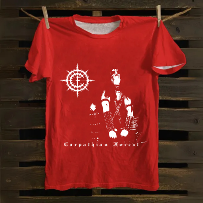 Unisex Vintage Carpathian Forest Band Cotton T-Shirt