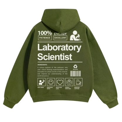 Laboratory Scientist Solid Color Hoodie