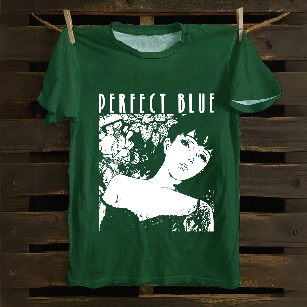 Unisex Vintage  Perfect Blue Horror Movie Cotton T-Shirt