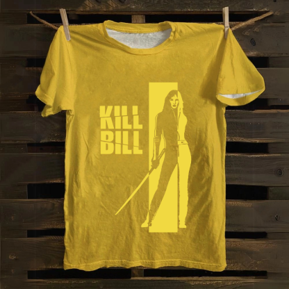 Unisex Vintage  Kill Bill Horror Movie Cotton T-Shirt
