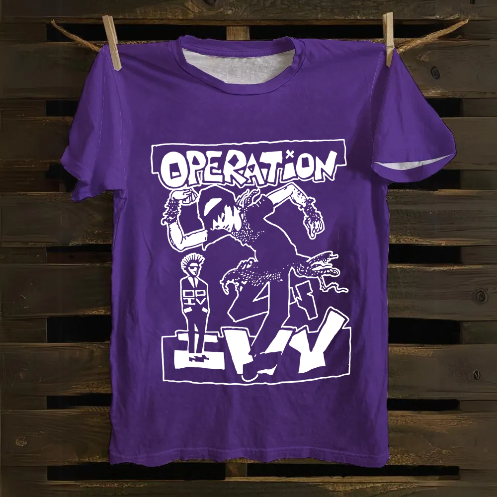 Unisex Vintage  Operation Ivy Band Cotton T-Shirt