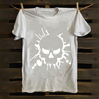 Unisex Vintage Skull Art Cotton T-Shirt