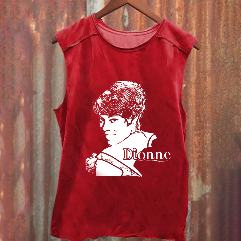 Unisex Vintage Washed Dionne Warwick Singer  Tank Top