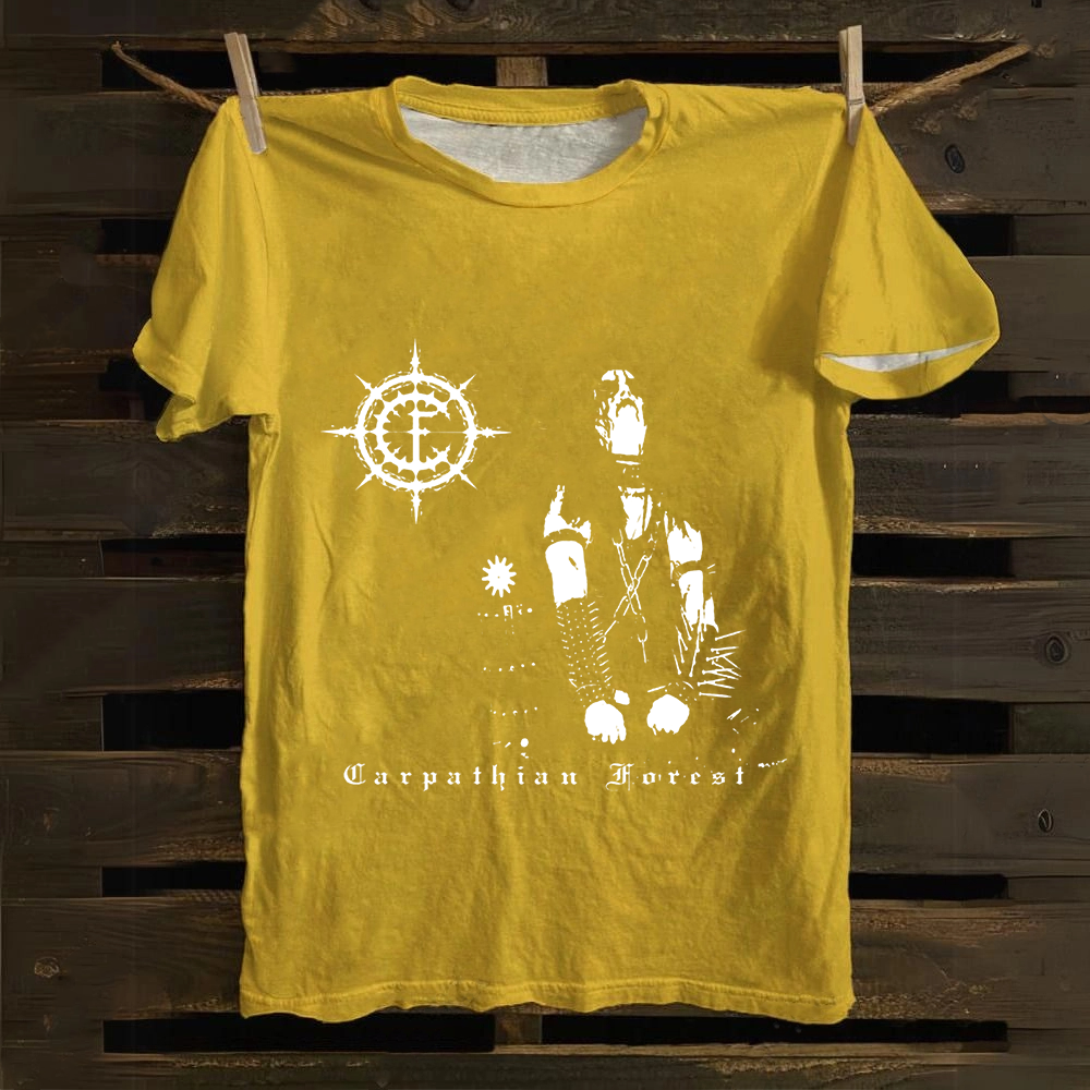 Unisex Vintage Carpathian Forest Band Cotton T-Shirt