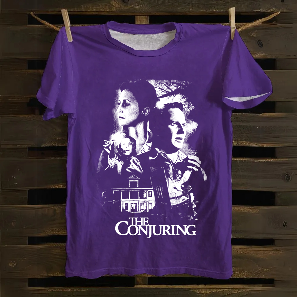 Unisex Vintage The Conjuring Horror Movie Cotton T-Shirt