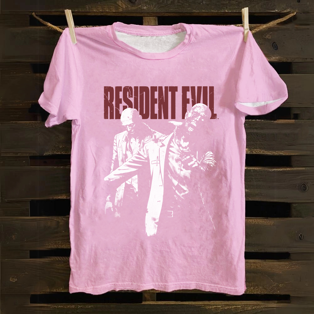 Unisex Vintage Resident Evil Two Zeds Cotton T-Shirt