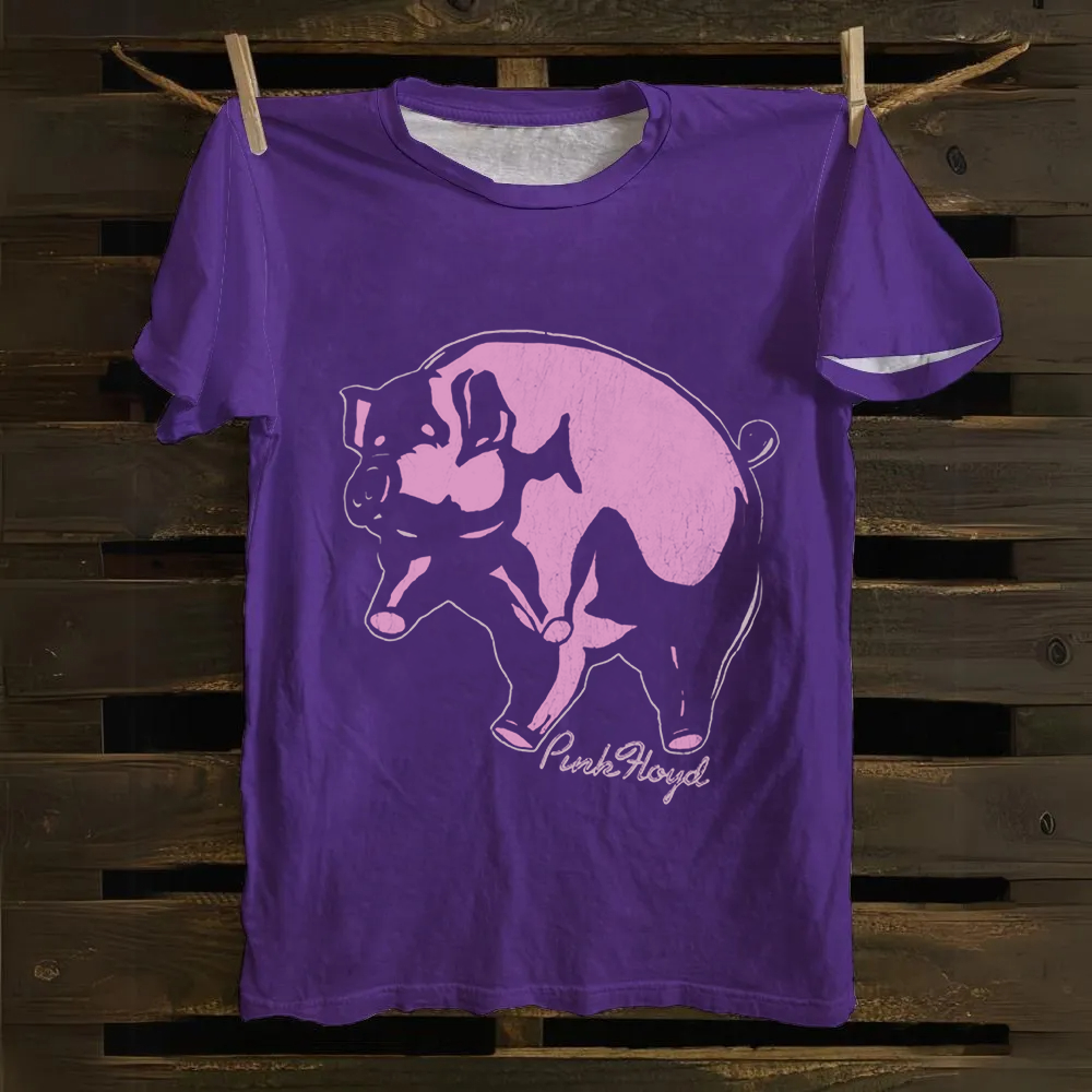 Unisex Vintage Pink Floyd Band Cotton T-Shirt