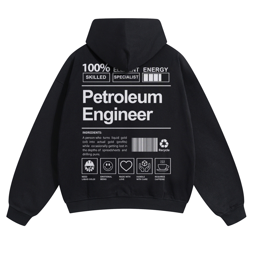 Petroleum Engineer Solid Color Hoodie