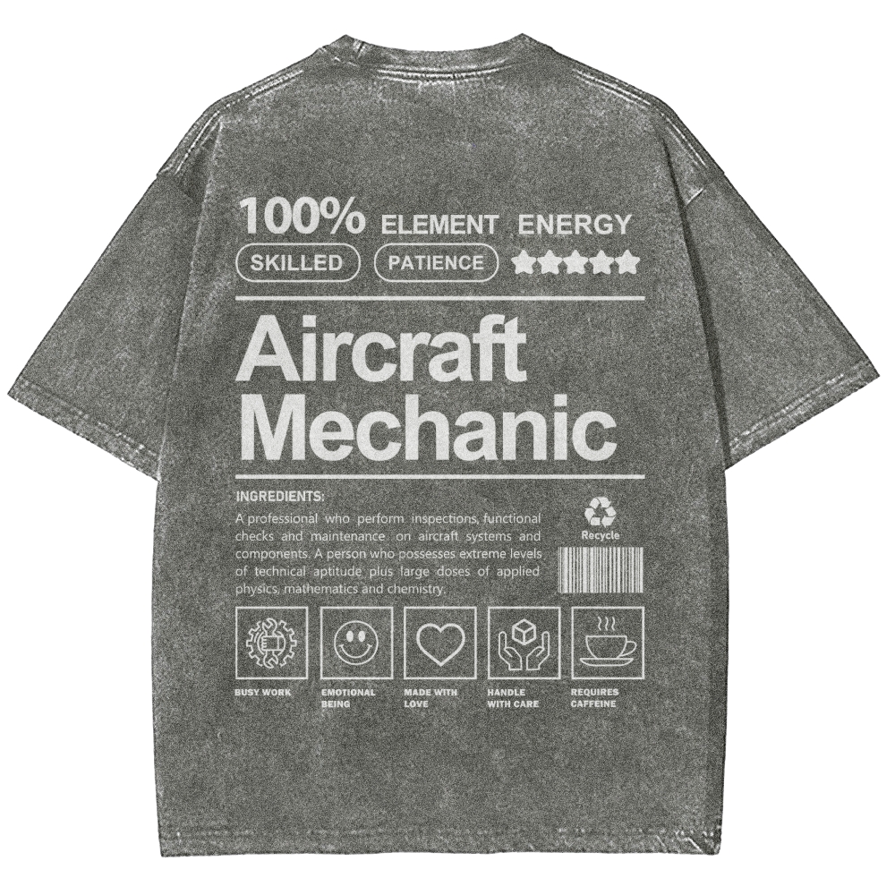 Aircraft Mechanic Unisex Fit Washed T-Shirt