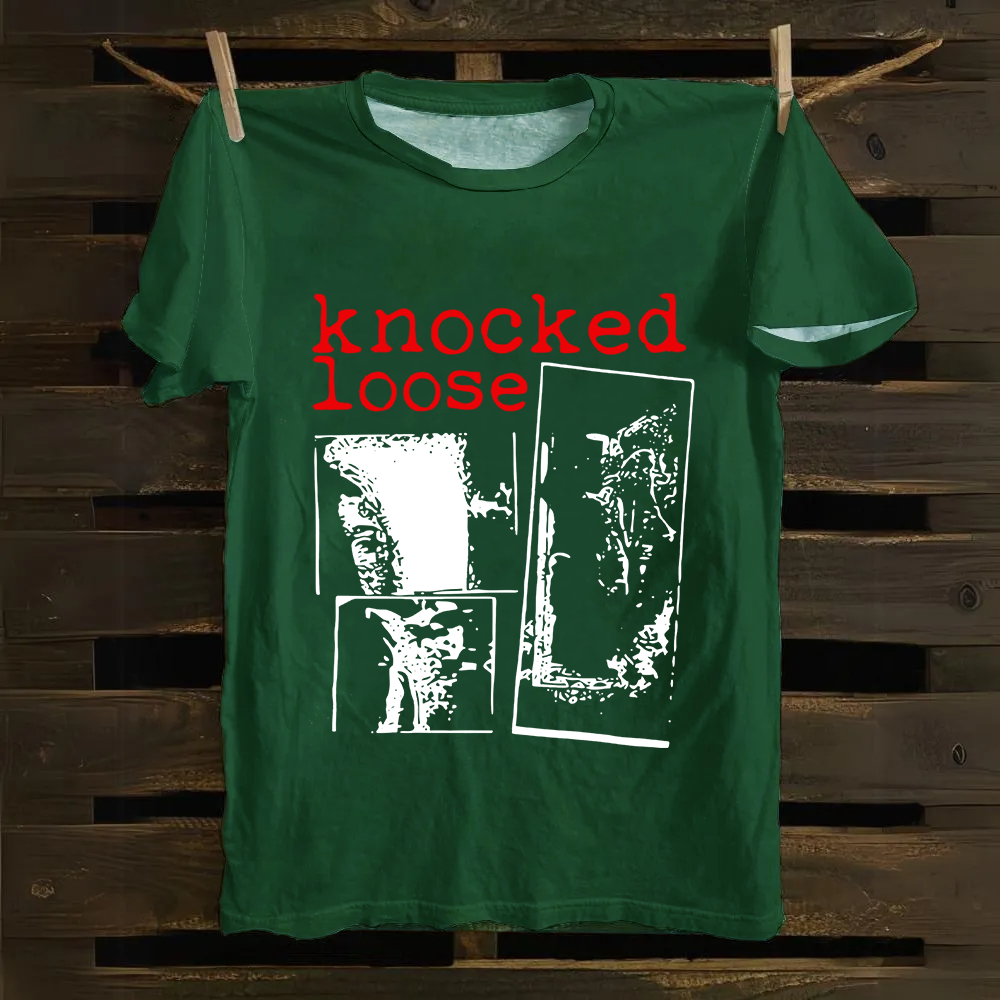 Unisex Vintage Knocked Loose Band Cotton T-Shirt