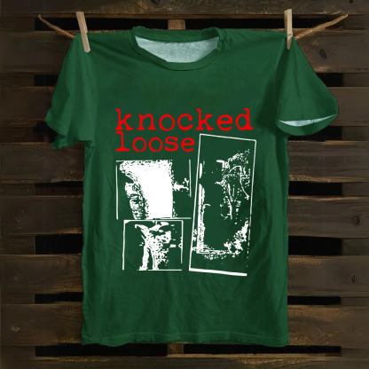 Unisex Vintage Knocked Loose Band Cotton T-Shirt