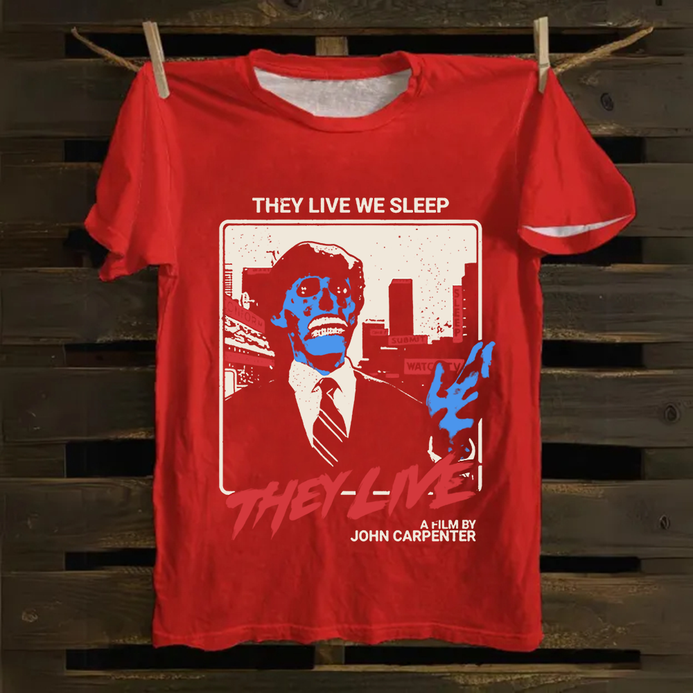 Unisex Vintage  They Live horror movie  Cotton T-Shirt