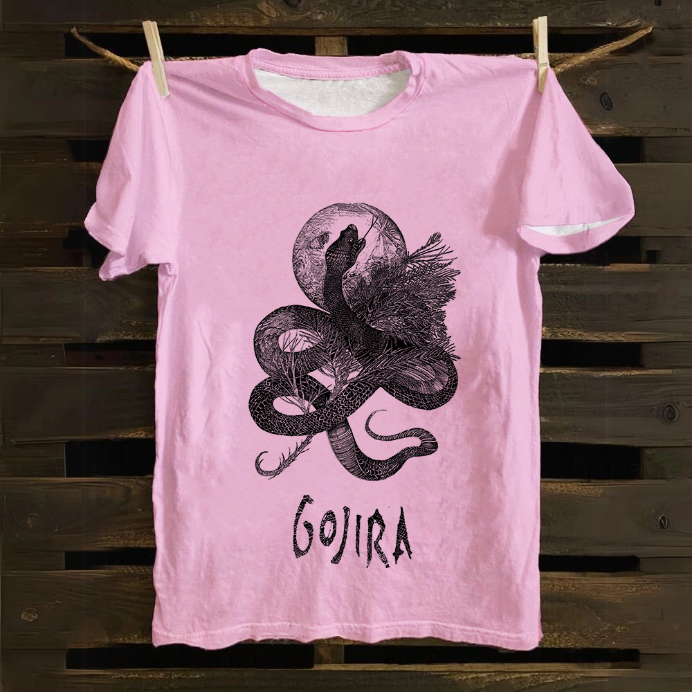 Unisex Vintage Gojira Heavy Metal Band Cotton T-Shirt