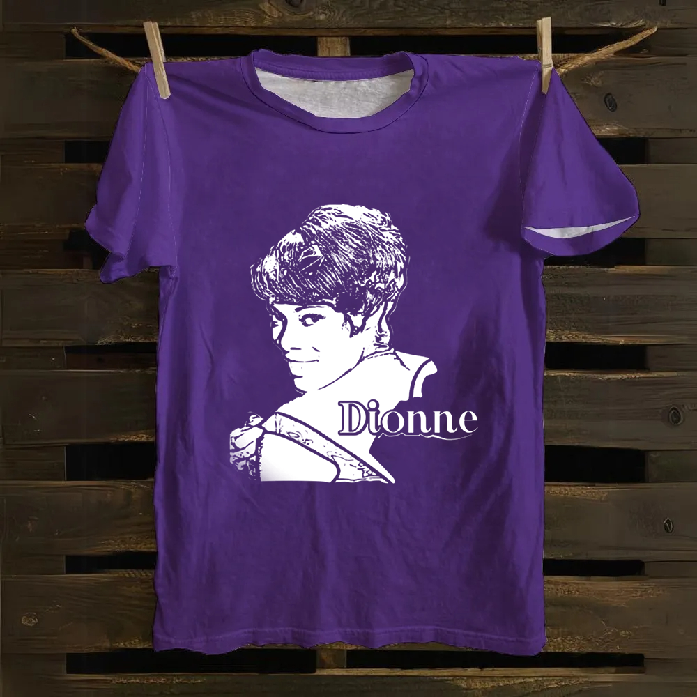 Unisex Vintage Dionne Warwick Singer  Cotton T-Shirt