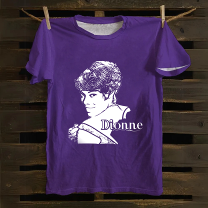 Unisex Vintage Dionne Warwick Singer  Cotton T-Shirt