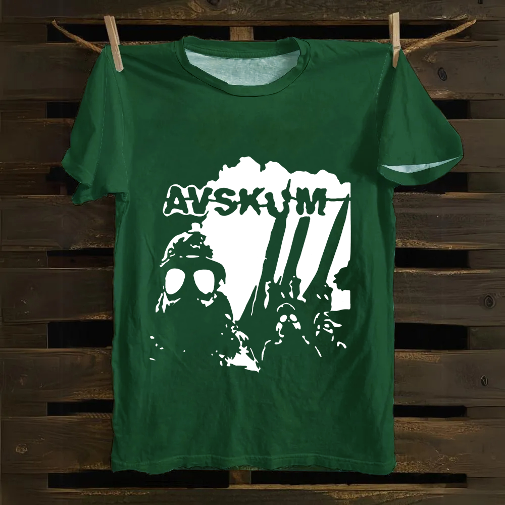Unisex Vintage Avskum Punk Band  Cotton T-Shirt