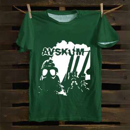 Unisex Vintage Avskum Punk Band  Cotton T-Shirt