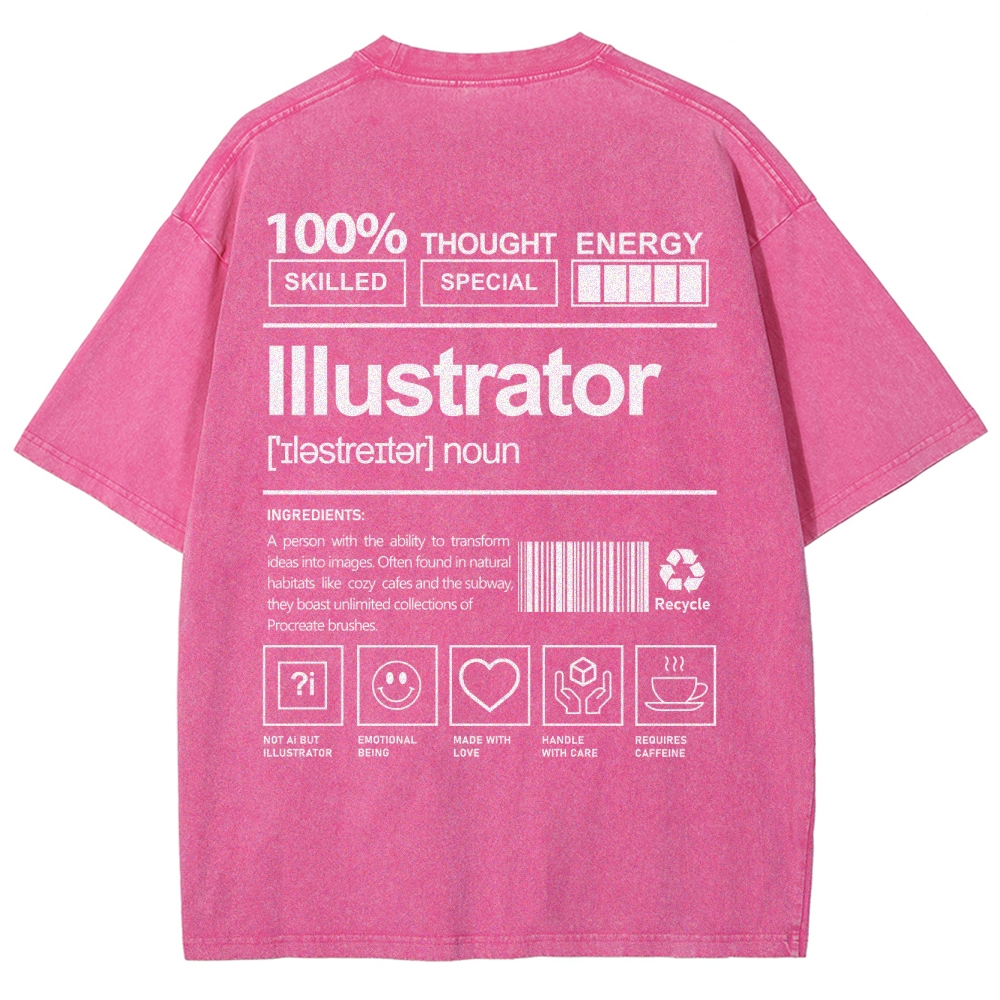 Illustrator Unisex Fit Washed T-Shirt