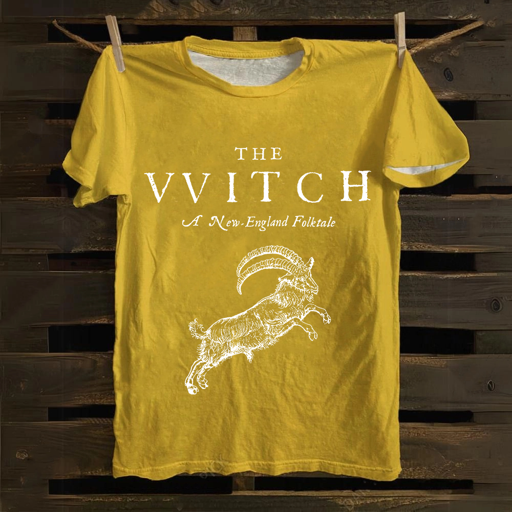 Unisex Vintage Cotton The Witch   T-Shirt