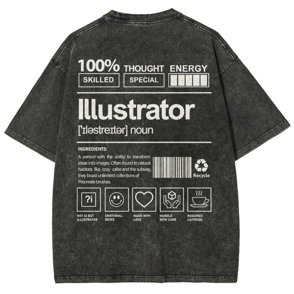 Illustrator Unisex Fit Washed T-Shirt