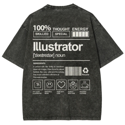 Illustrator Unisex Fit Washed T-Shirt