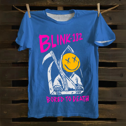 Unisex Vintage Blink 182 Band Cotton T-Shirt