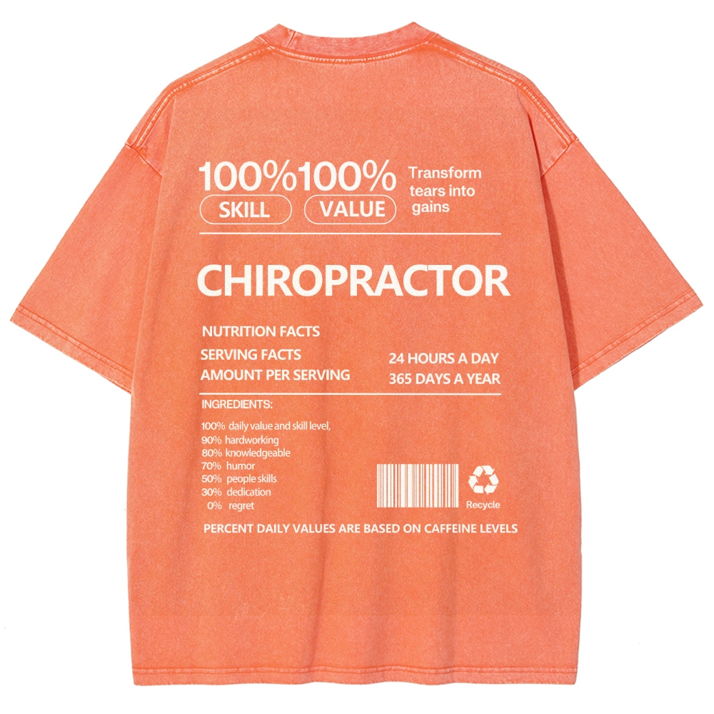 CHIROPRACTOR Unisex Fit Washed T-Shirt