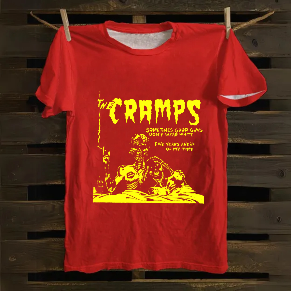 Unisex Vintage The Cramps Rock Band Cotton T-Shirt