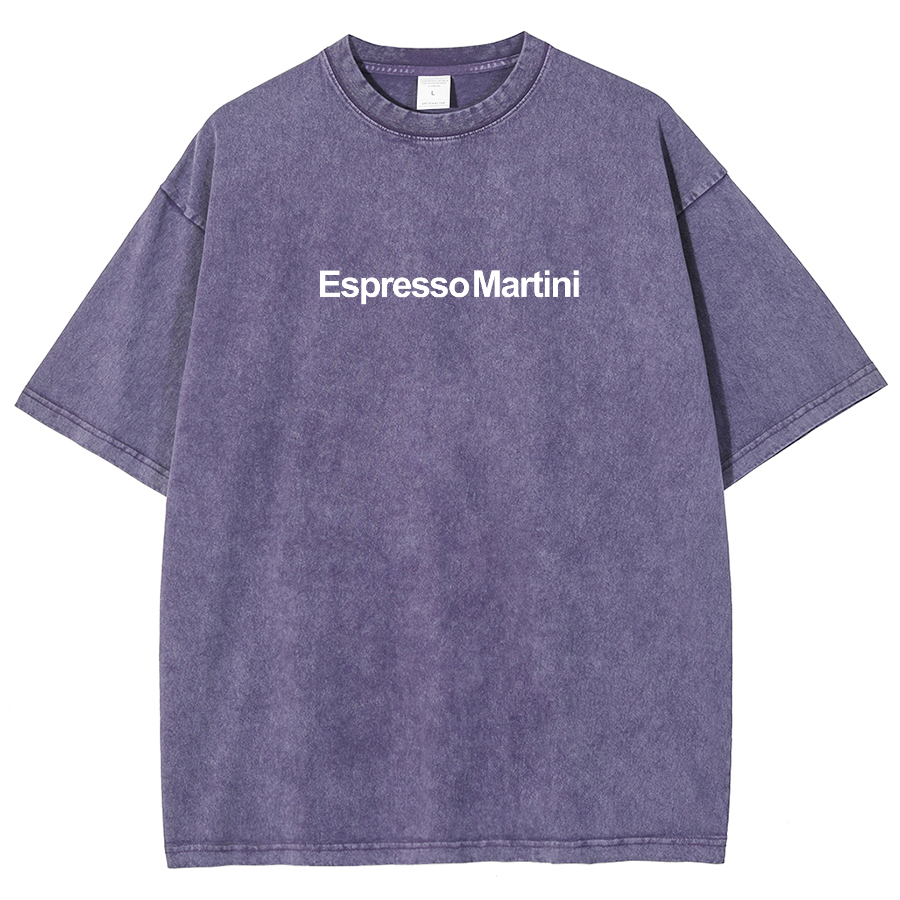 Espresso Martini Unisex Fit Washed Oversized T-Shirt