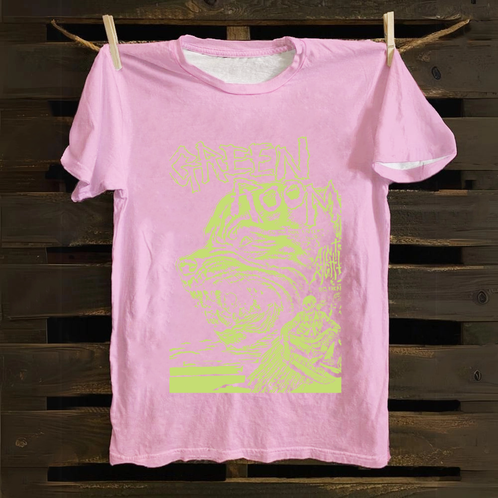 Unisex Vintage Green room horror movie 2015 Cotton T-Shirt