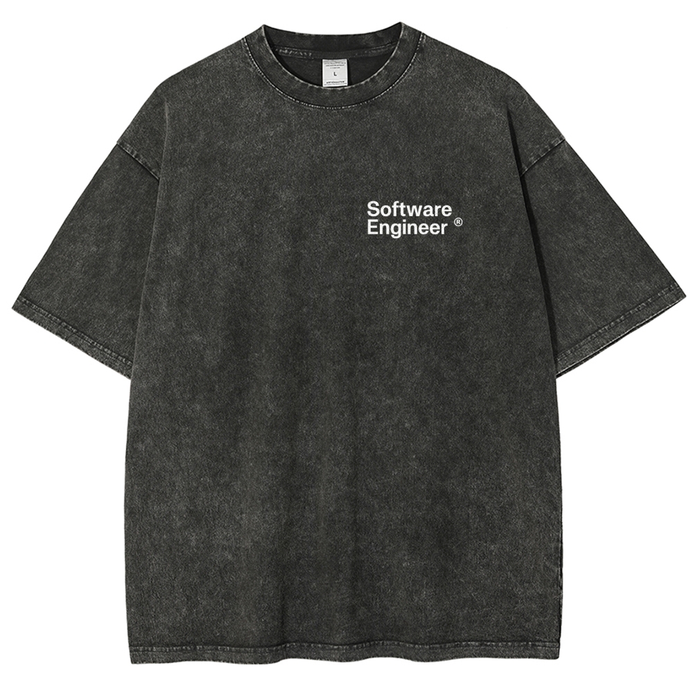Software Engineer Unisex Fit Washed T-Shirt