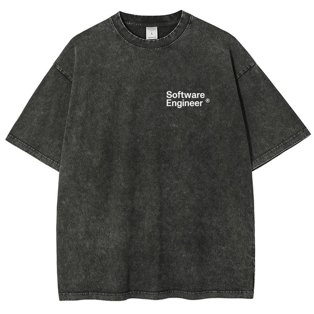 Software Engineer Unisex Fit Washed T-Shirt