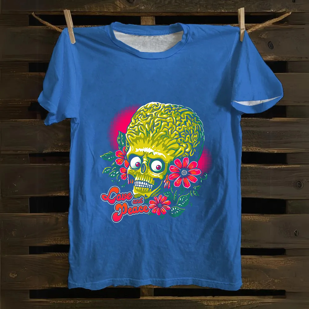 Unisex Vintage Love and Peace  Cotton T-Shirt