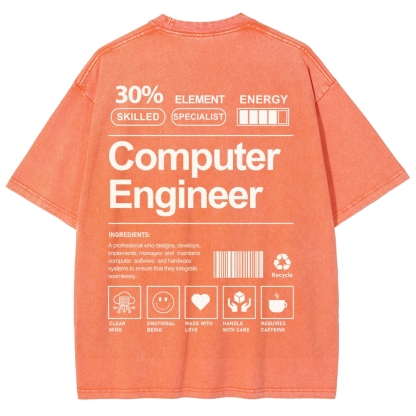 Computer Engineer Unisex Fit Washed T-Shirt