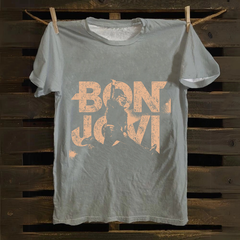 Unisex Vintage Bon Jovi cotton T-Shirt