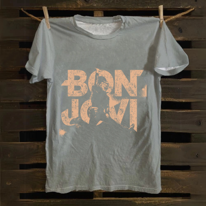 Unisex Vintage Bon Jovi cotton T-Shirt