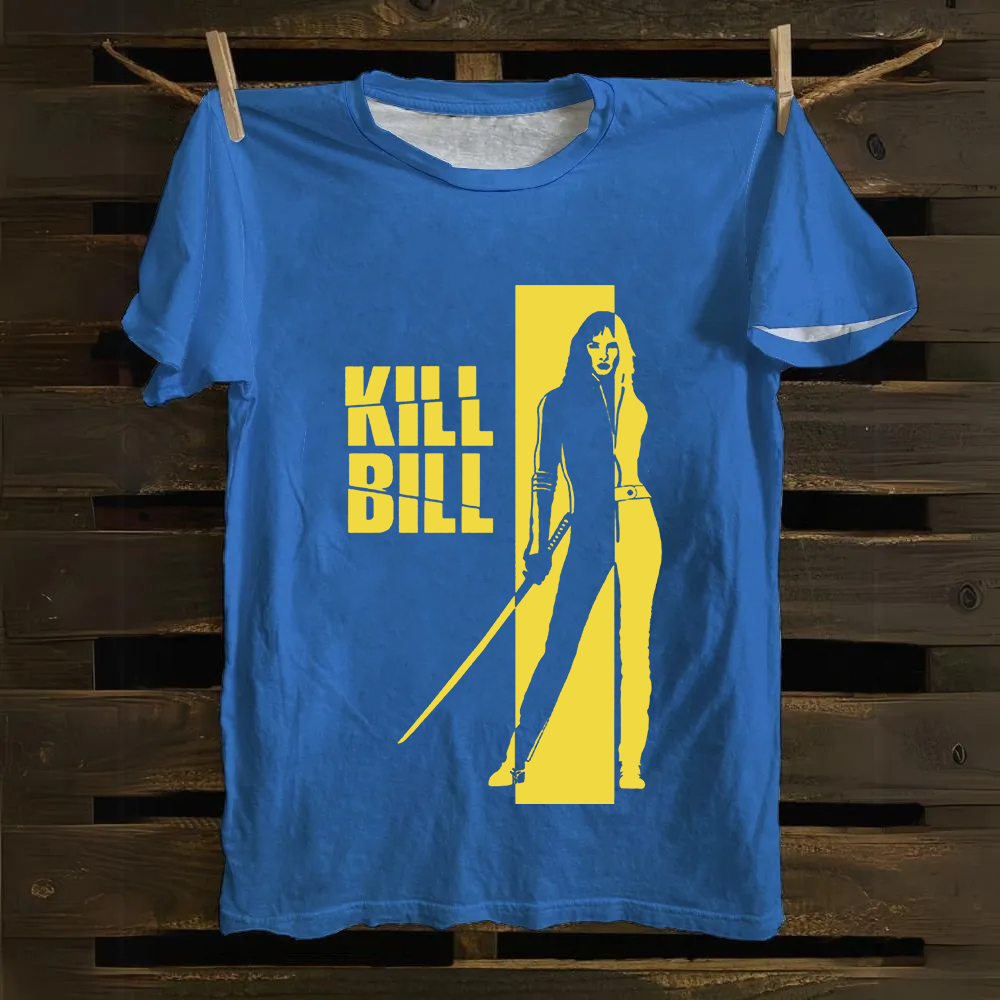 Unisex Vintage  Kill Bill Horror Movie Cotton T-Shirt