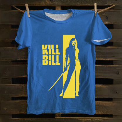 Unisex Vintage  Kill Bill Horror Movie Cotton T-Shirt