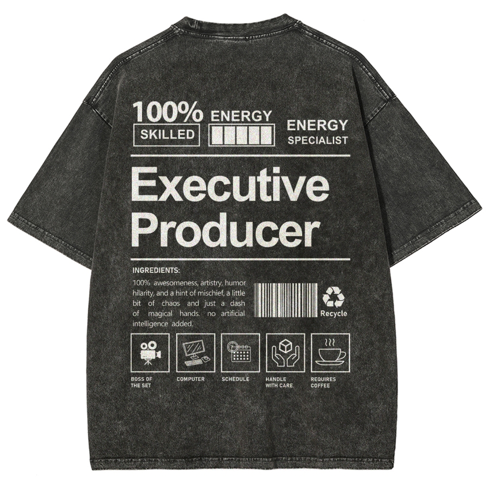 Executive Producer Unisex Fit Washed T-Shirt