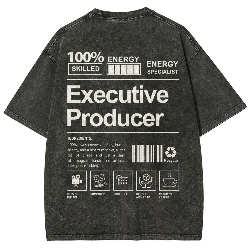 Executive Producer Unisex Fit Washed T-Shirt