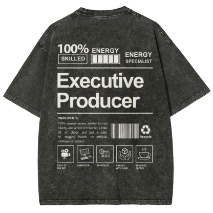Executive Producer Unisex Fit Washed T-Shirt