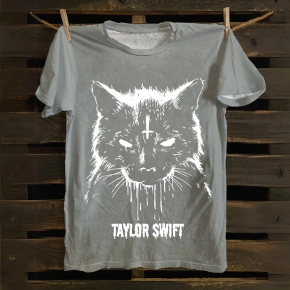 Unisex Vintage  Cotton Taylor Swift Singer T-Shirt