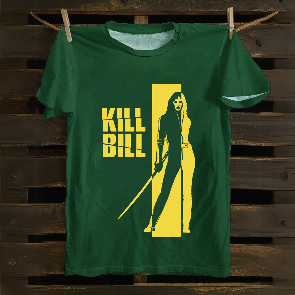 Unisex Vintage  Kill Bill Horror Movie Cotton T-Shirt