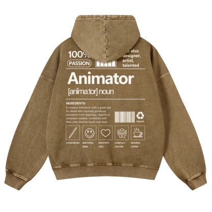 Animator Casual Washed Hoodie