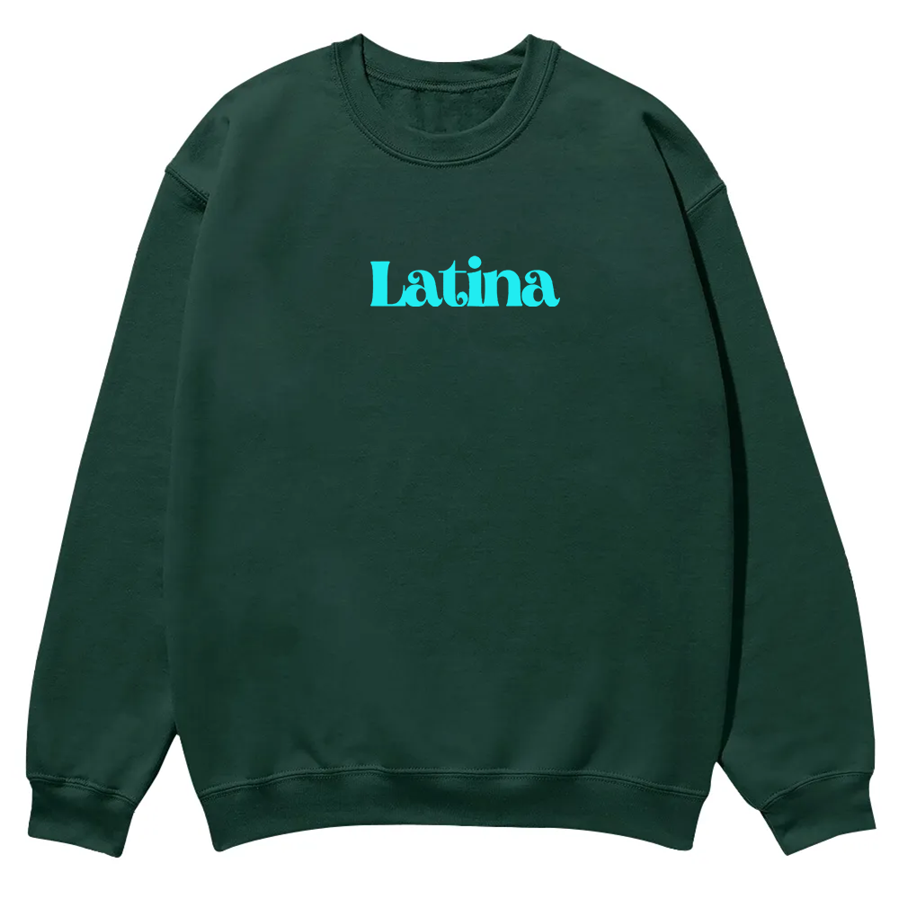 Latina Unisex Fit  Casual Crewneck Sweatshirt wearishow