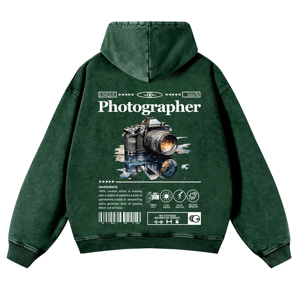 Photographer Washed Hoodie wearishow